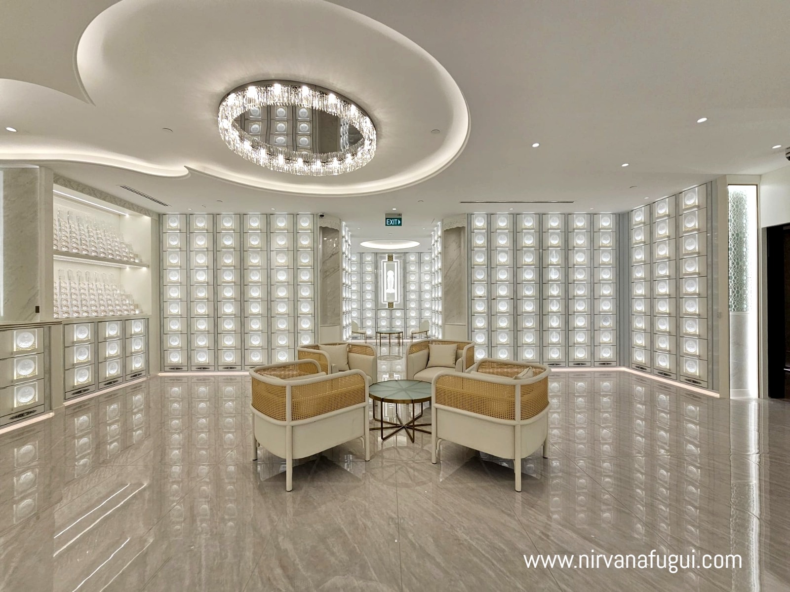 Bright, comfortable and modern columbarium space