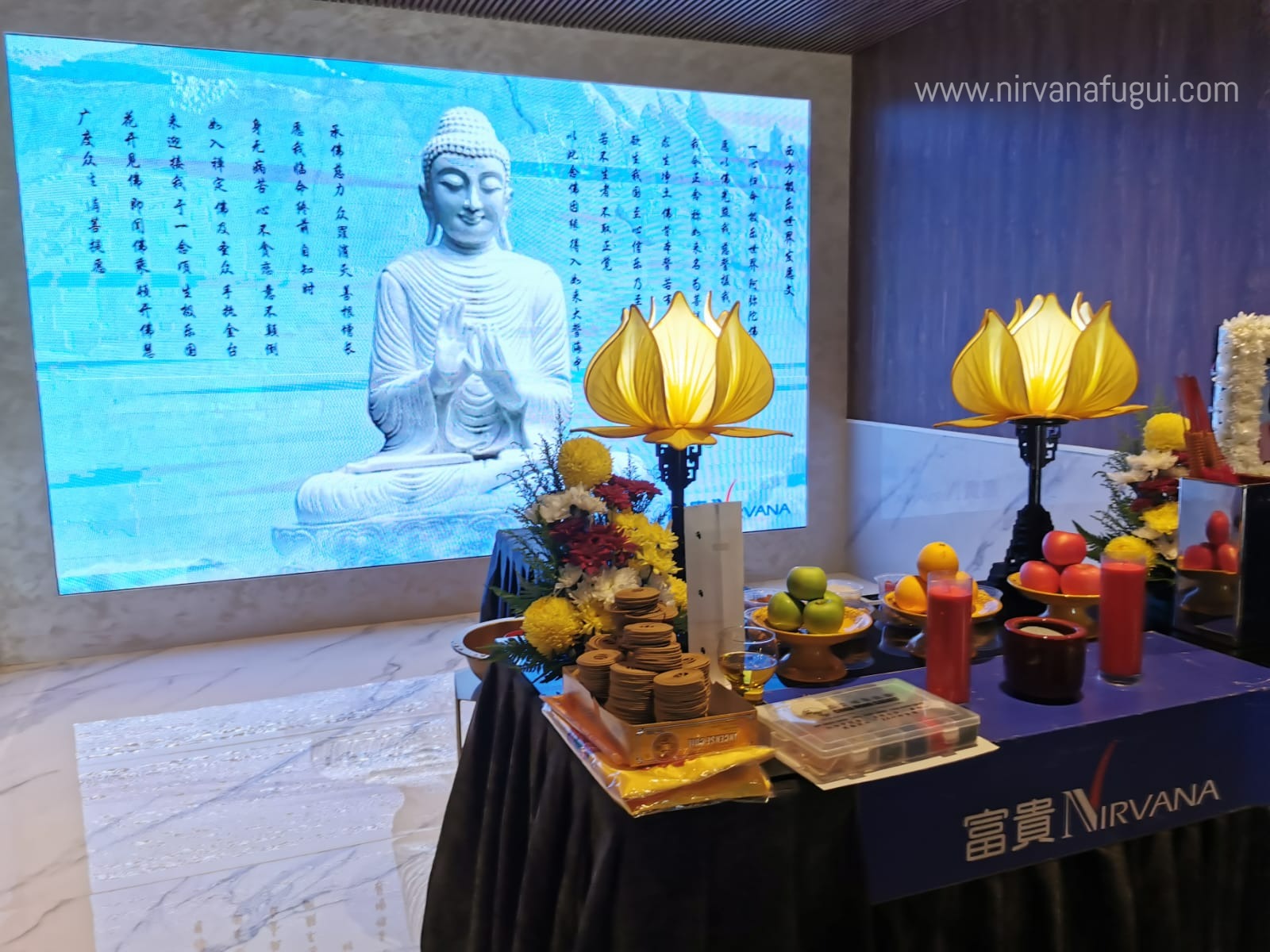 A Buddhist funeral organised by Nirvana Singapore.