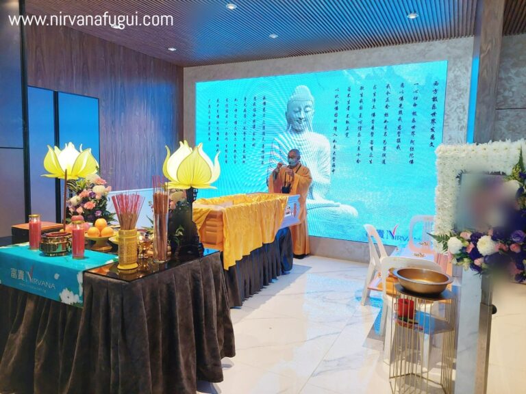 Prayer ceremony during funeral services