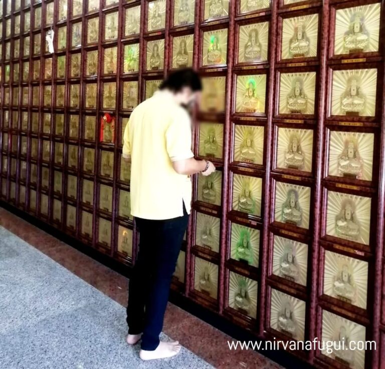 Niches in temple columbarium