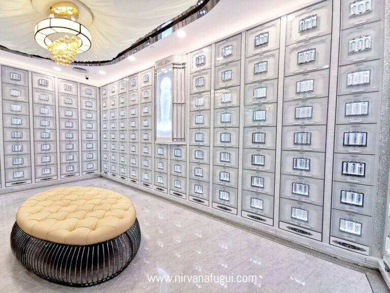 The private Columbarium in Nirvana Singapore offers amble space and air-conditioned facilities