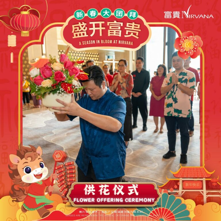 Floral Offering Ceremony by management of Nirvana Memorial Garden