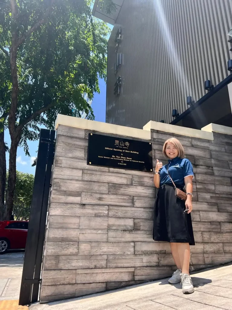 "I have been helping many families pre-plan their freehold columbarium niche and ancestral tablet at Lin San Temple.", Mdm Ang Keh Sin