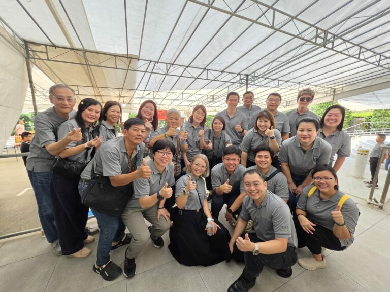 PeaceMind team members participating in an outdoor learning journey and team activity
