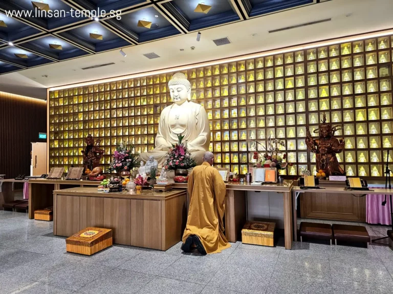 Shifu performs chanting at least 2 times a day in Lin San Temple